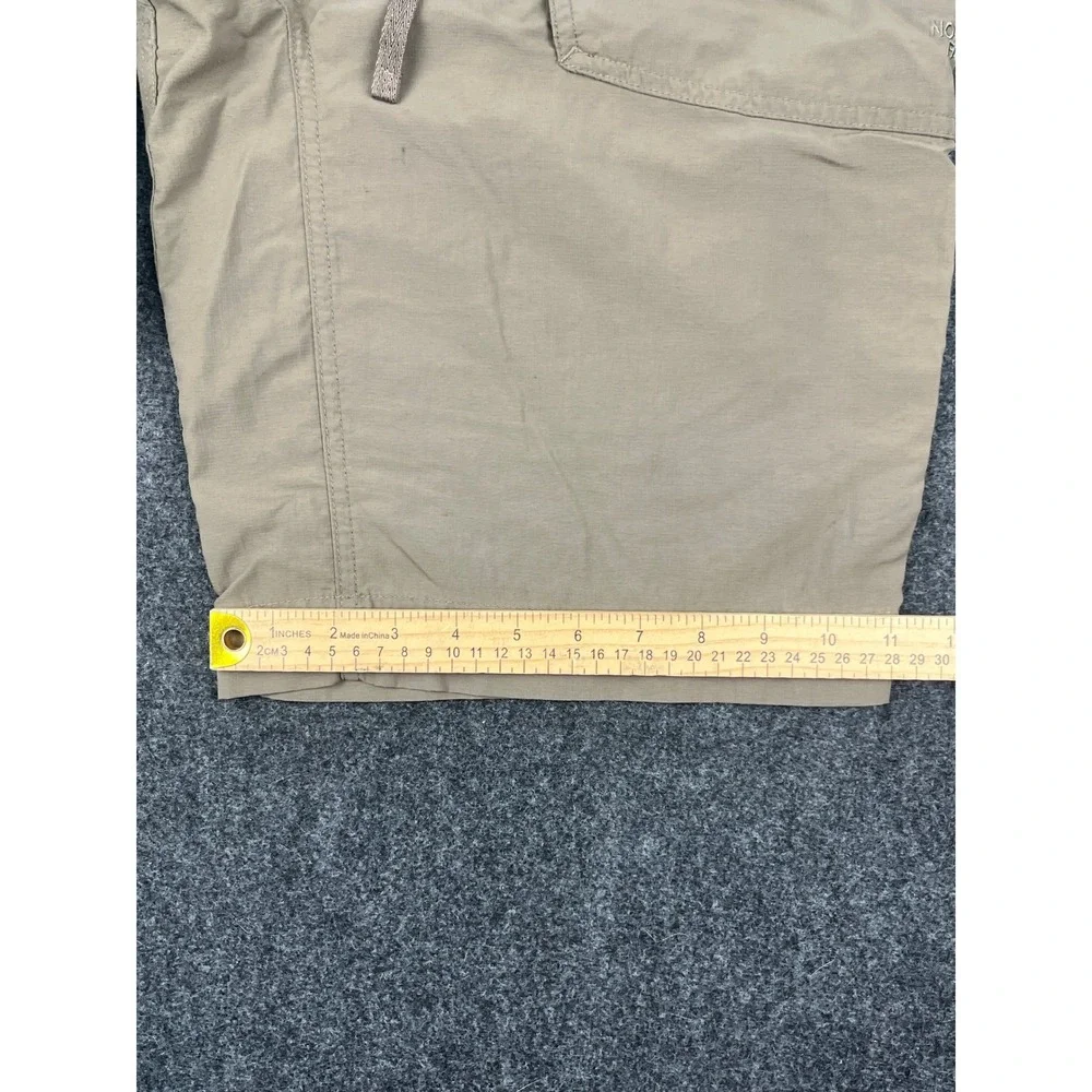 The North Face Tekware Mens Hiking Shorts Khaki Tan Drawstring Size 35 APRF